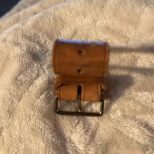 Authentic Louis Vuitton Malletier Vachetta Poignet Handle Fastener #4